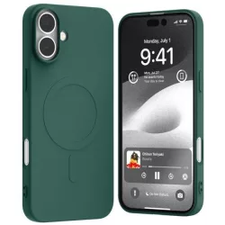   Mercury Semi-Silicone MagSafe-kompatibilis tok iPhone 16 Plus - zöld