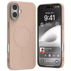   Mercury Semi-Silicone MagSafe-kompatibilis tok iPhone 16 Plus - halvány rózsaszín