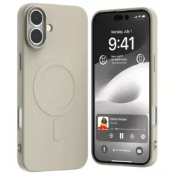   Mercury Semi-Silicone MagSafe-kompatibilis tok iPhone 16 Plus - bézs