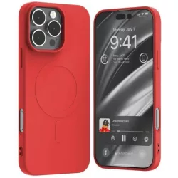   Mercury Semi-Silicone MagSafe-kompatibilis tok iPhone 16 Pro Max - piros