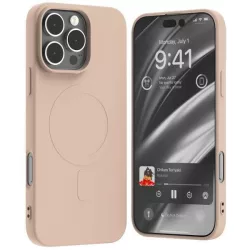   Mercury Semi-Silicone MagSafe-kompatibilis tok iPhone 16 Pro Max - halvány rózsaszín