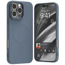   Mercury Semi-Silicone MagSafe-kompatibilis tok iPhone 16 Pro Max - sötétkék