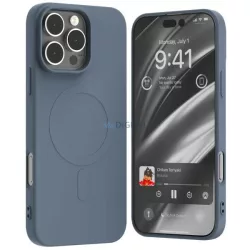   Mercury Semi-Silicone MagSafe-kompatibilis tok iPhone 16 Pro Max - sötétkék