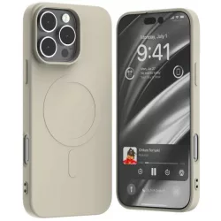   Mercury Semi-Silicone MagSafe-kompatibilis tok iPhone 16 Pro Max - bézs