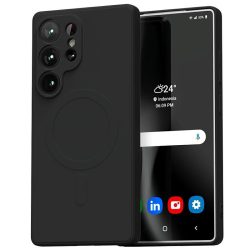   Mercury Semi-Silicone MagSafe-kompatibilis tok Samsung Galaxy S25 Ultra - fekete