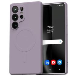   Mercury Semi-Silicone MagSafe-kompatibilis tok Samsung Galaxy S25 Ultra - orgonalila