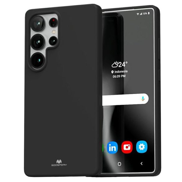 Mercury Soft tok Samsung Galaxy S25 Ultra - fekete