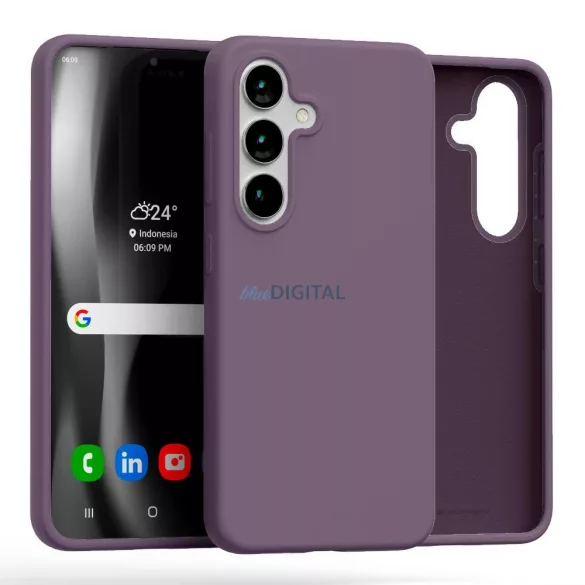 Mercury Silicone tok Samsung Galaxy S25 - lila