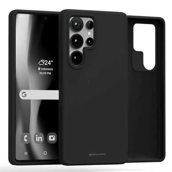 Mercury Pure MagSafe-kompatibilis tok Samsung Galaxy S25 Ultra - fekete