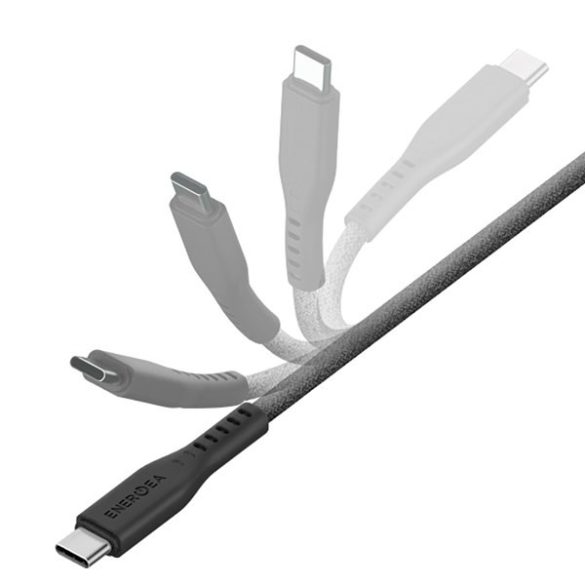 ENERGEA kabel Flow USB-C - USB-C 1.5m fekete 240W 5A PD Gyorstöltés