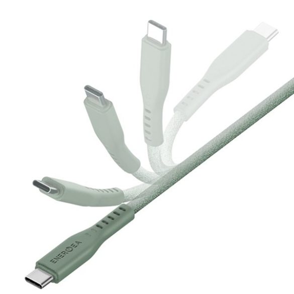 ENERGEA kabel Flow USB-C - Lightning C94 MFI 1.5m zöld 60W 3A PD gyorstöltés