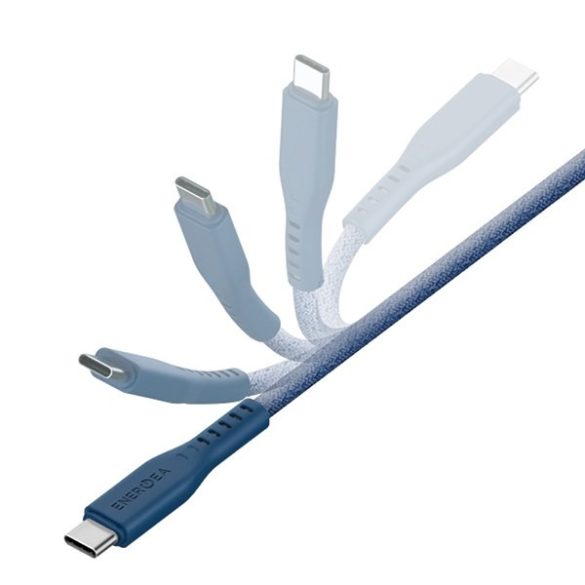 ENERGEA kabel Flow USB-C - Lightning C94 MFI 1.5m kék 60W 3A PD gyorstöltés