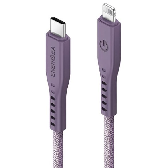 ENERGEA kabel Flow USB-C - Lightning C94 MFI 1.5m lila 60W 3A PD gyorstöltés