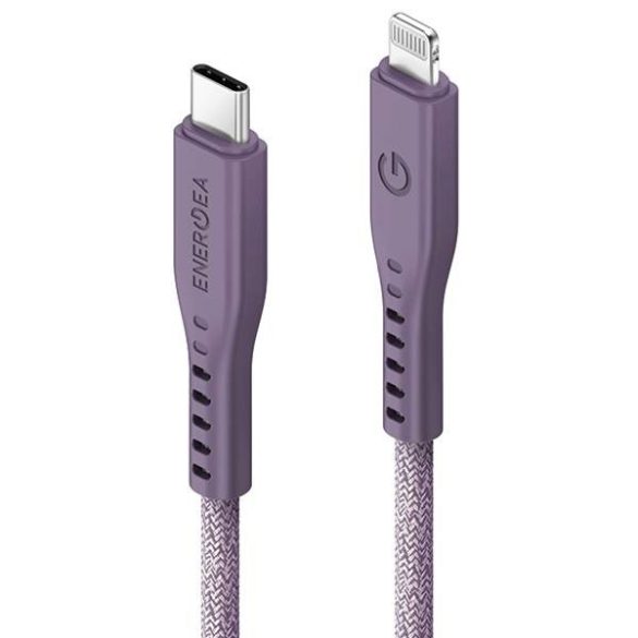 ENERGEA kabel Flow USB-C - Lightning C94 MFI 1.5m lila 60W 3A PD gyorstöltés