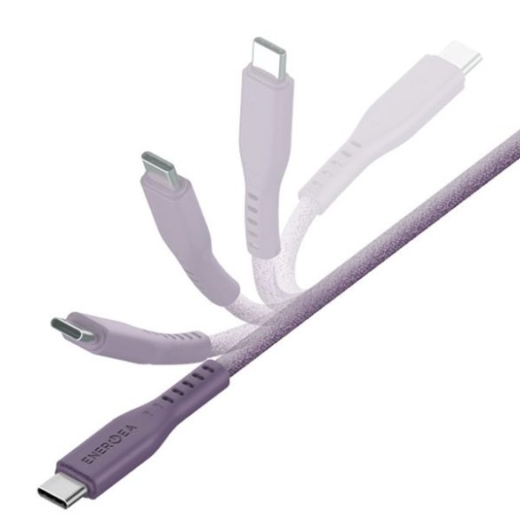 ENERGEA kabel Flow USB-C - Lightning C94 MFI 1.5m lila 60W 3A PD gyorstöltés