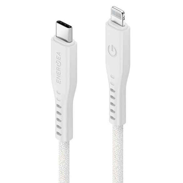 ENERGEA kabel Flow USB-C - Lightning C94 MFI 1,5m fehér 60W 3A PD gyorstöltés