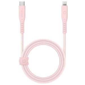 ENERGEA kabel Flow USB-C - Lightning C94 MFI 1.5m rózsaszín 60W 3A PD gyorstöltés