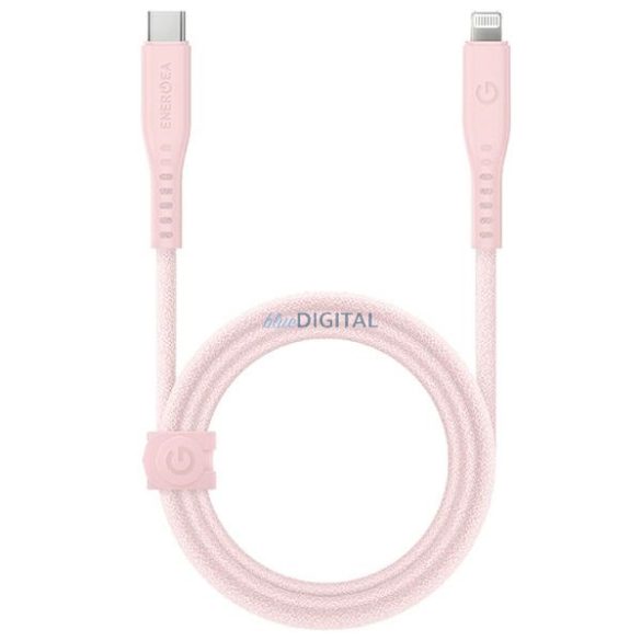 ENERGEA kabel Flow USB-C - Lightning C94 MFI 1.5m rózsaszín 60W 3A PD gyorstöltés
