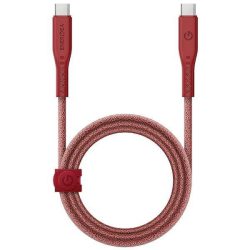   ENERGEA kabel Flow USB-C - USB-C 1.5m piros 240W 5A PD gyorstöltés