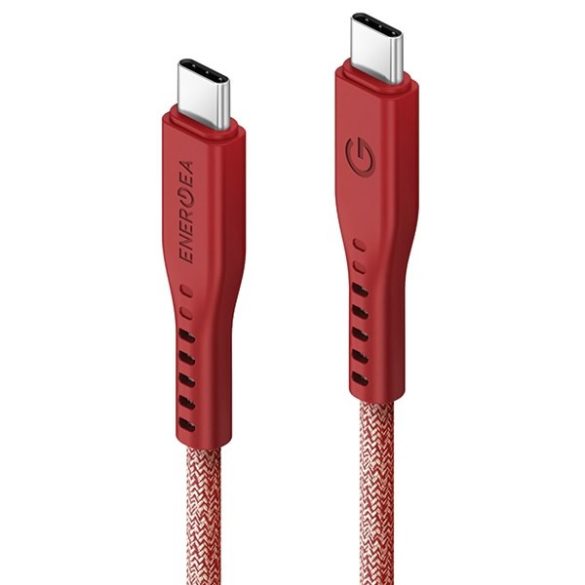ENERGEA kabel Flow USB-C - USB-C 1.5m piros 240W 5A PD gyorstöltés