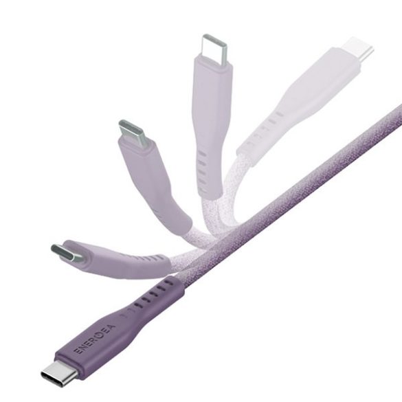 ENERGEA kabel Flow USB-C - USB-C 1.5m lila 240W 5A PD gyorstöltés