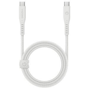 ENERGEA kabel Flow USB-C - USB-C 1.5m fehér 240W 5A PD gyorstöltés