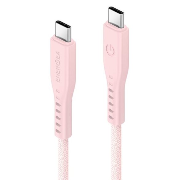 ENERGEA kabel Flow USB-C - USB-C 1.5m rózsaszín 240W 5A PD gyorstöltés