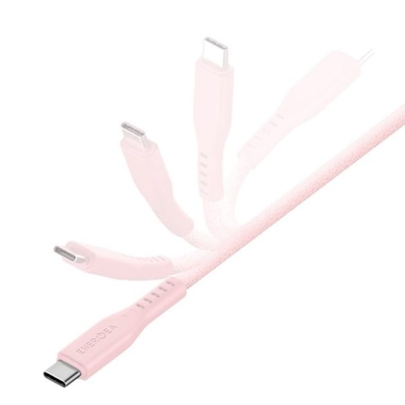ENERGEA kabel Flow USB-C - USB-C 1.5m rózsaszín 240W 5A PD gyorstöltés