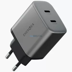 Energea Ampcharge fali töltő     GaN45 2xUSB-C PD/PPS/QC3.0 45 W szürke