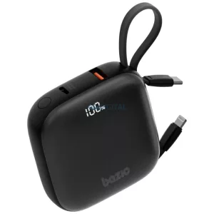 PowerBank 4w1 Bazic Fusion 10000mAh PD20W USB-C / Lightning fekete
