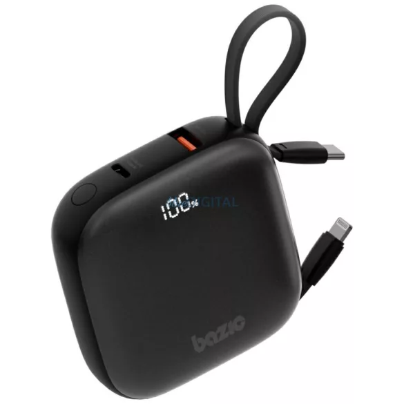 PowerBank 4w1 Bazic Fusion 10000mAh PD20W USB-C / Lightning fekete