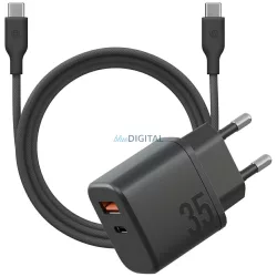   Wall Charger Bazic Goport Velox    Kit 1xUSB-C 1xUSB-A GaN 35W with cable black