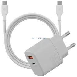   Wall Charger Bazic Goport Velox    Kit 1xUSB-C 1xUSB-A GaN 35W with cable white