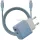 Wall charger Bazic GoPort Velox Kit USB-C/USB-A GaN 35W with cable blue