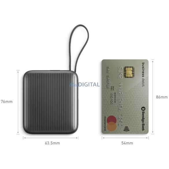PowerBank Energea Integra Mini 35 10000mAh kábelUSB-C PD35W szürke