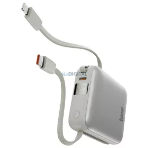 PowerBank 3in1 Bazic Fusion Mini 10000mAh kábel USB-C/Világításszürke