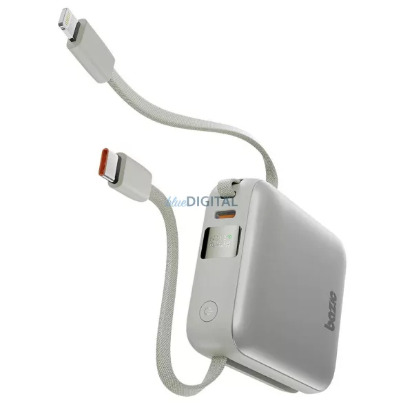PowerBank 3in1 Bazic Fusion Mini 10000mAh kábel USB-C/Világításszürke