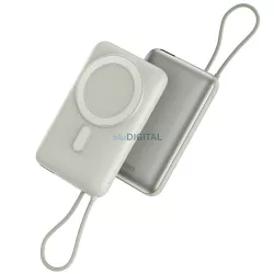   PowerBank Bazic Fusion Mag 10000mAh MagSafe kábel USB-C szürke