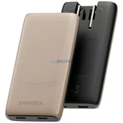   Energea TravelWorld Edge 65 W-os fali töltő, 2xUSB-C PD/PPS/QC3.0 (USA/Egyesült Királyság/EU), arany színű