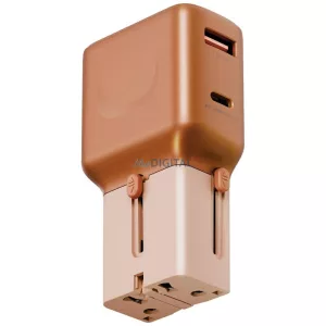 Wall charger Energea TravelGo Adapter 35 USB-A/USB-C 35W orange