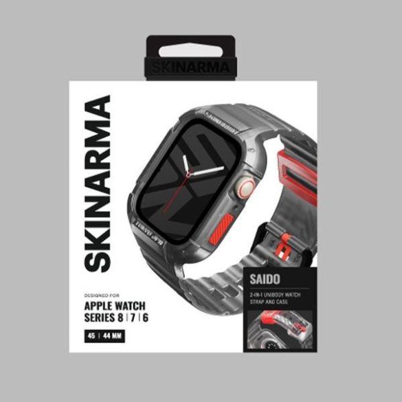 Skinarma Saido tok szíjjal Apple Watch 4/5/6/7/8/9/SE/SE2 (44/45mm) - füstszürke