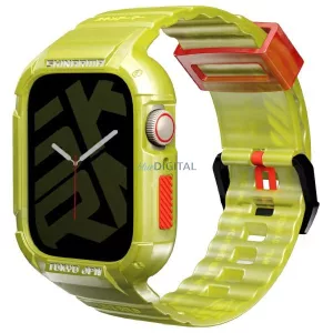 Skinarma Saido tok szíjjal Apple Watch 4/5/6/7/8/9/SE/SE2 (44/45mm) - neon sárga