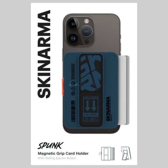 Skinarma Mirage Spunk mágneses kártyatartó kitámasztóval - kék