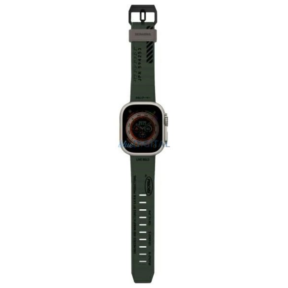 Skinarma Shokku csereszíj Apple Watch 44/45/49mm - sötét olajzöld