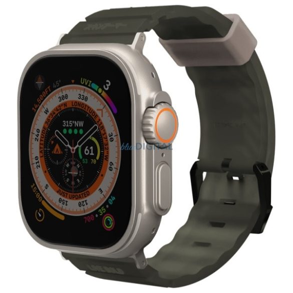 Skinarma Shokku csereszíj Apple Watch 44/45/49mm - sötét olajzöld