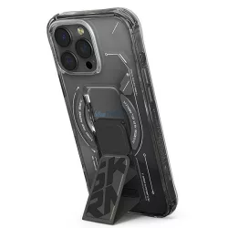   Skinarma Helio tok iPhone 16 Pro 6,3" mágneses töltéssel + fogantyús állvánnyal, fekete