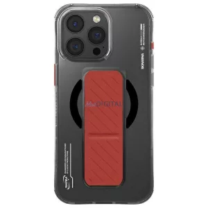 Skinarma Axon tok iPhone 16 Pro 6,3" mágneses töltéssel + fogantyús állvánnyal, fekete