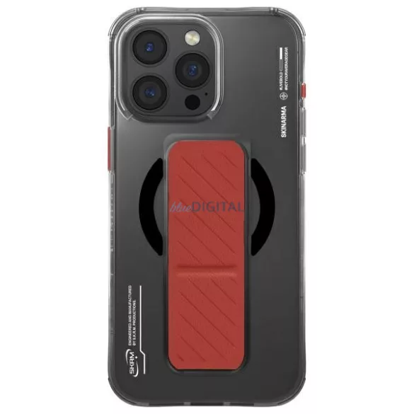 Skinarma Axon tok iPhone 16 Pro 6,3" mágneses töltéssel + fogantyús állvánnyal, fekete