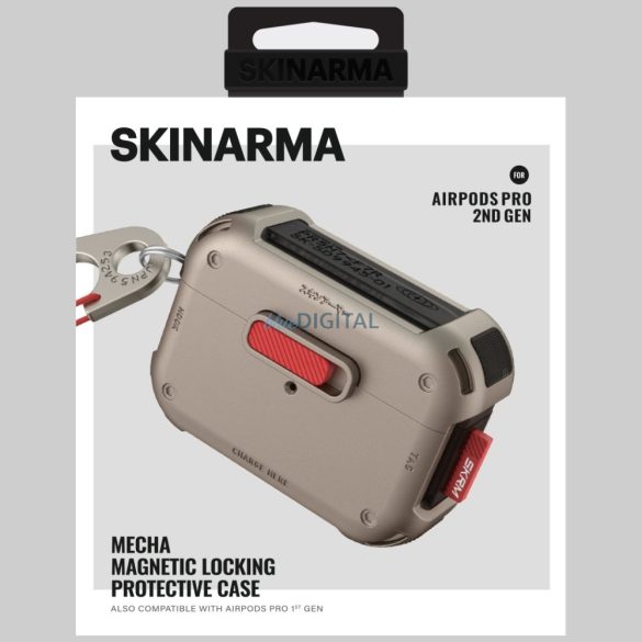 Skinarma Mecha tok AirPods Pro 2 - tópszürke