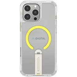   Skinarma Helix tok iPhone 16 Pro, mágneses töltéssel, 360°-ban forgatható állvánnyal, átlátszó